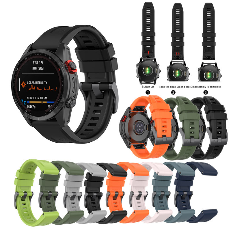 Dây đeo tháo nhanh silicon 20 / 22 / 26mm cho Garmin Fenix 7 7X 7S pro 8 E Fenix 6X 6S pro Fenix 5x 