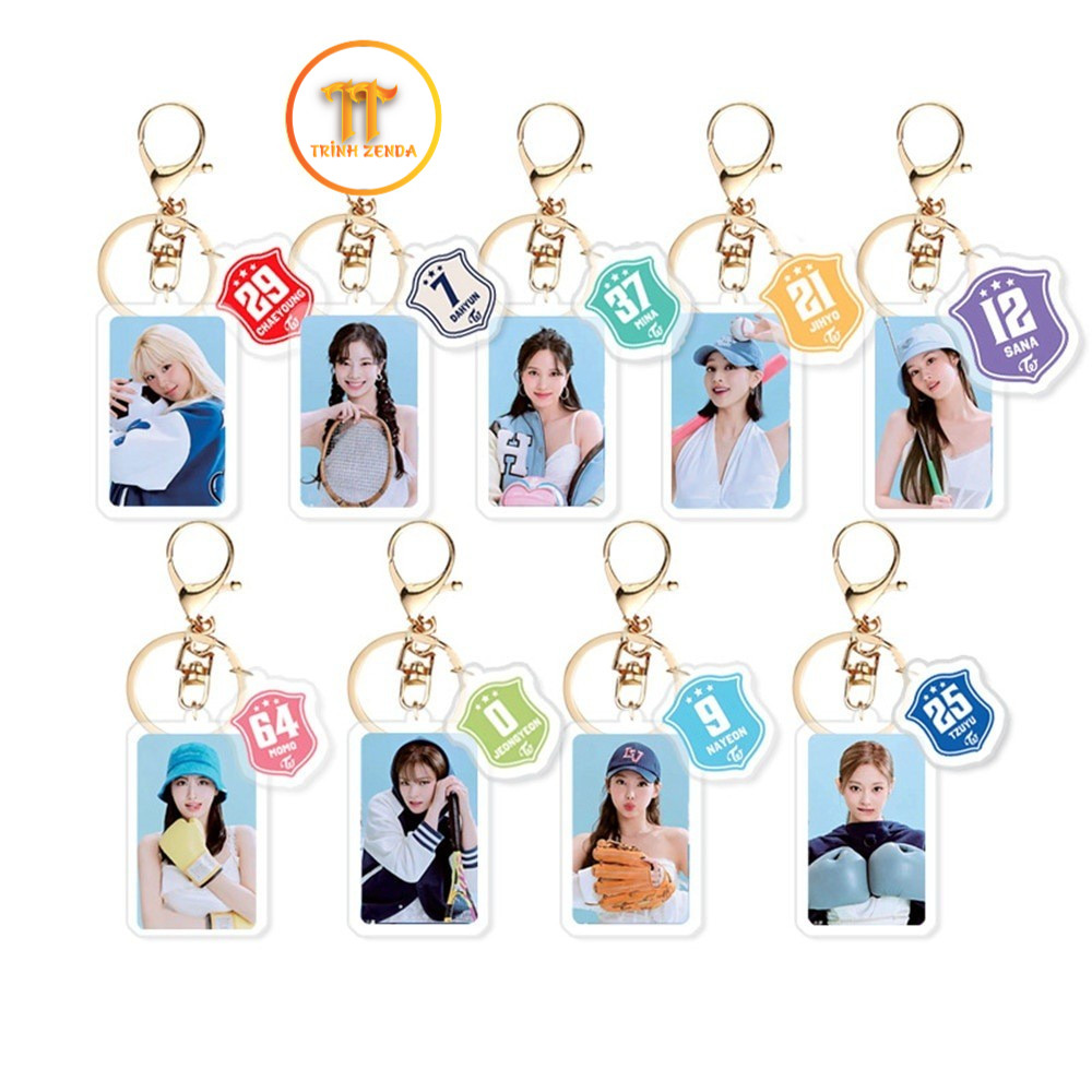 Móc khóa Twice TZUYU SANA MINA JIHYO NAYEON MOMO DAHYUN JEONGYEON CHAEYOUNG Phụ kiện trang trí túi x