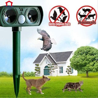 Máy đuổi chó RGFV Máy đuổi mèo chạy bằng năng lượng mặt trời chống nước Máy đuổi muỗi siêu âm