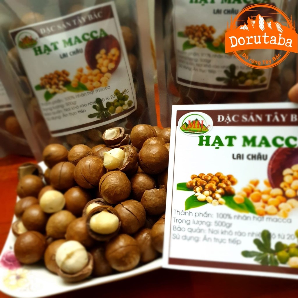 Hạt macca hữu cơ Lai Châu loại 1 size đại sấy khô tách vỏ (500g, 1kg) từ macca tươi. Mắc ca, mac ca 