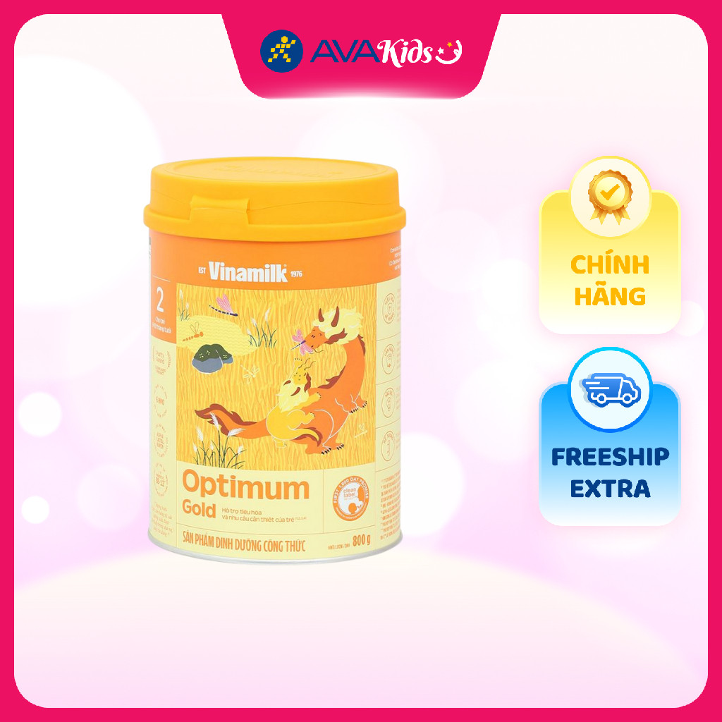 Sữa bột Vinamilk Optimum Gold số 2 800g (6 - 12 tháng) Giao mẫu ngẫu nhiên
