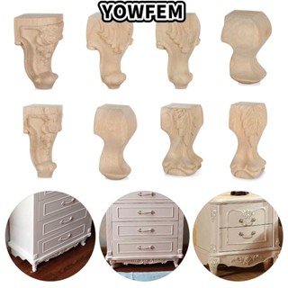 YOWFEM Chân bàn ghế rời chất liệu gỗ chạm khắc họa tiết cổ điển