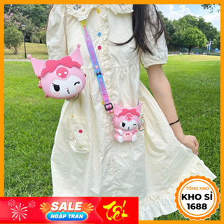  Phụ kiện trẻ em Túi Đeo Chéo Silicone Cho Bé Gái Hoạt Hình Mini Kuromi Túi Đựng Lì Xì Cho Bé Gái Du Lịch E2105 