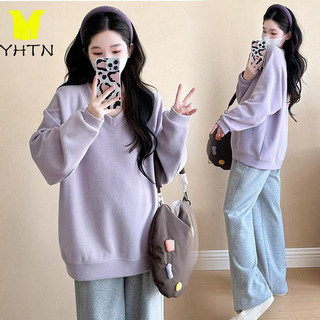 YHTN bộ bầu dài tay set mùa đông đồ cho bà chất lượng cao sét xinh  dễ thương sang chảnh công sở quần áo bigsize Sản phẩm mới set đồ bầu sang chảnh
