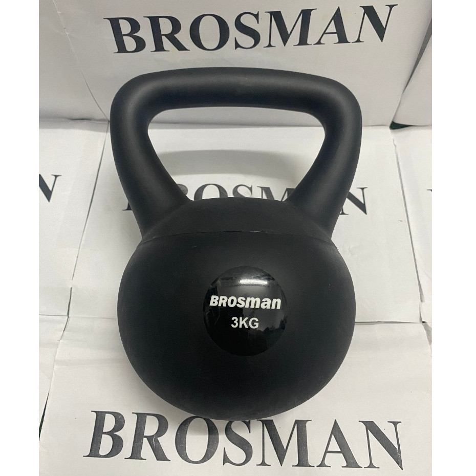 TẠ ẤM MỀM 3KG BROSMAN NHẬP KHẨU/ TẠ BÌNH VÔI CAO SU  MỀM 3KG BROSMAN NHẬP KHẨU MÀU ĐEN