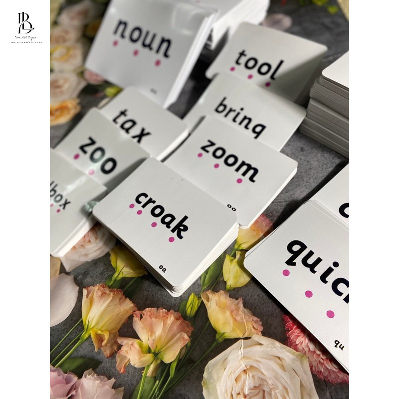 Thẻ Tiếng Anh Thẻ Flashcards Chương Trình Tiếng Anh Jolly Phonics bao gồm 306 thẻ - A6