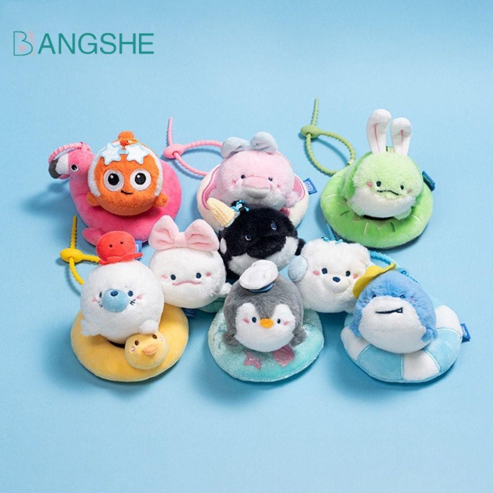 Mặt dây chuyền sang trọng bể cá BANGSHE, Beluga Whale Polar Bear Fish Plush Keyring, Hoạt hình Seal 