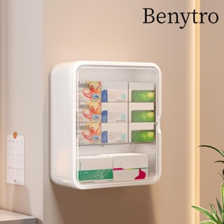 Tủ y tế treo tường BENYTRO, Lắp đặt không đục lỗ Giá đựng thuốc loại ngăn kéo trong suốt, Thiết kế đứng Lắp đặt gia đình Tủ lưu trữ thuốc
