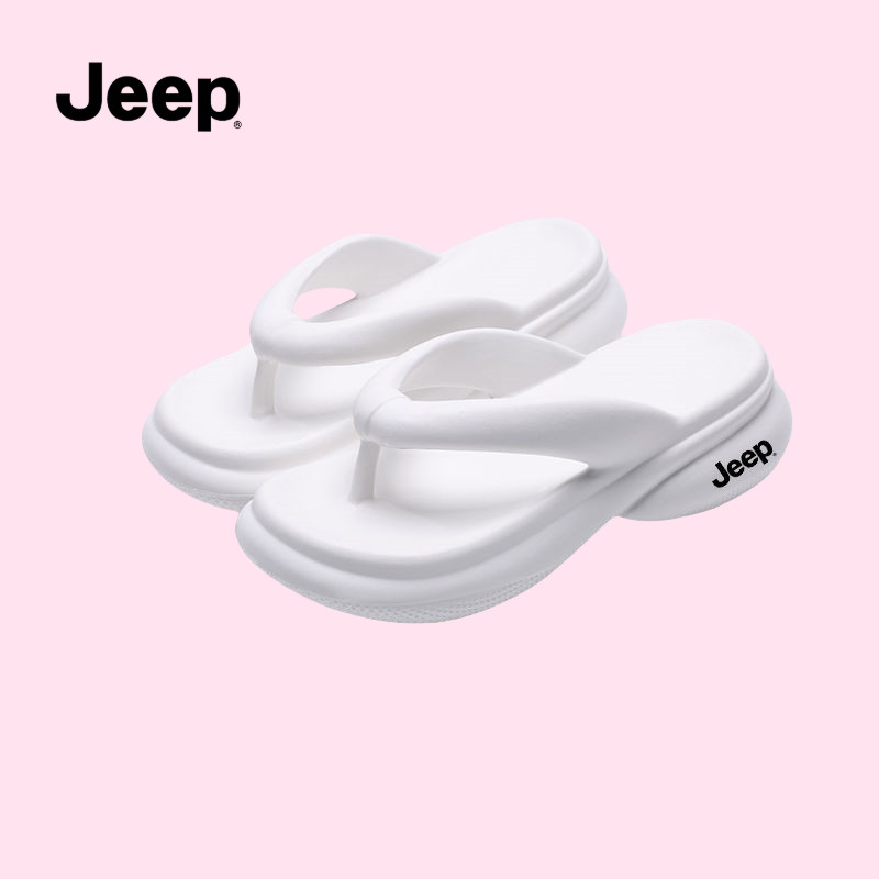 100% JEEP JEEP Dép xỏ ngón nữ Mùa hè Giày sandal đi biển ngoài trời Dép đế dày Gót cao Shit-Steping 