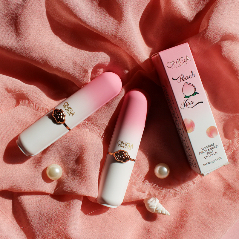 OMGA Peach Girl Son Môi Đổi Màu Dưỡng Ẩm Dưỡng Ẩm Non-Take-off Peach Crystal Jelly Warm Sensation Li