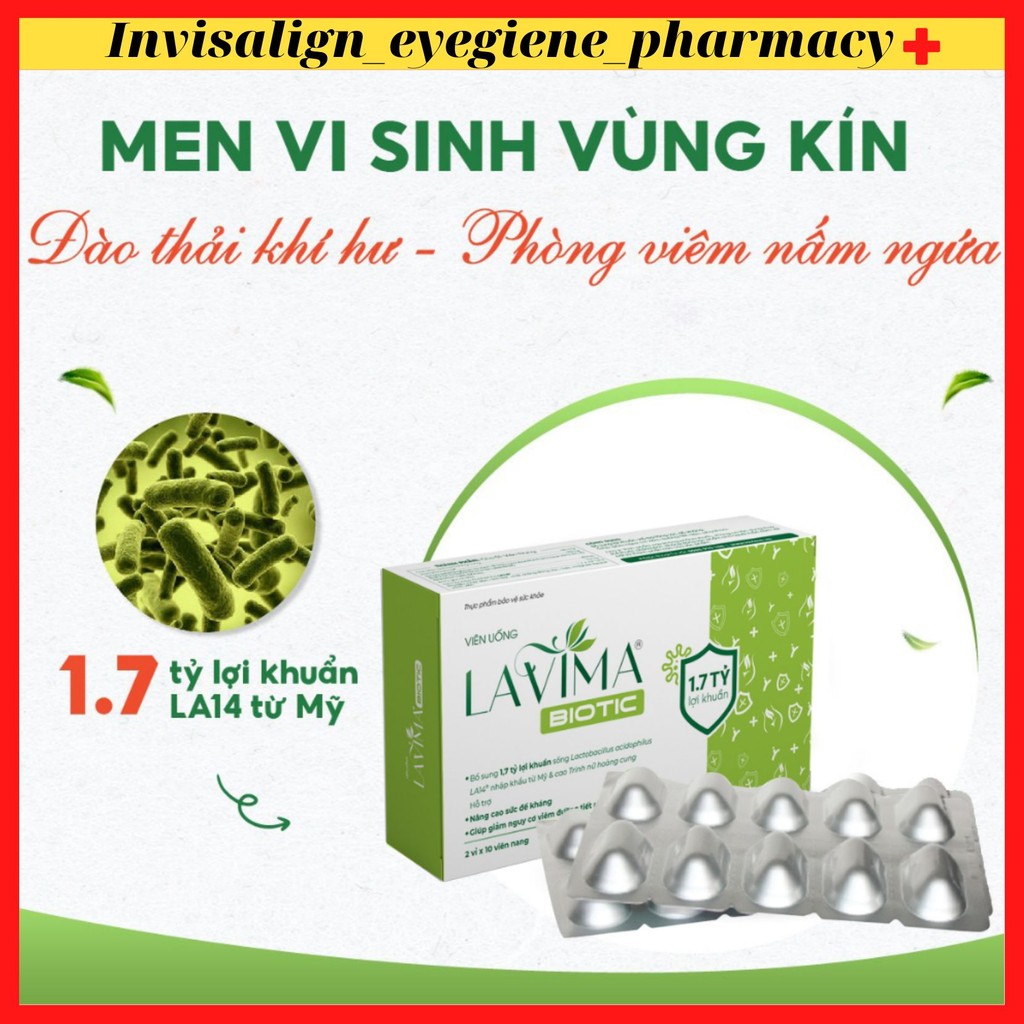 [Che Tên sp - Ship Hoả Tốc Giảm Ngứa Rát] Viên Uống Men Vi Sinh Phụ Khoa LAVIMA BIOTIC Giảm Khí Hư N