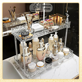 Kệ Decor 2 Tầng Đựng Mỹ Phẩm Họa Tiết Vân Nước COLEEN