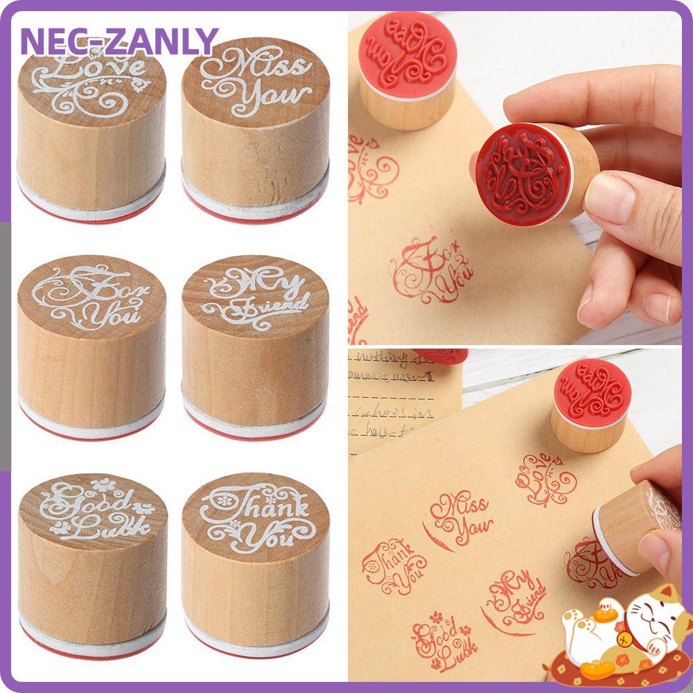 NEC-ZANLY Con Dấu Gỗ Hỗ Trợ Trang Trí Thiệp