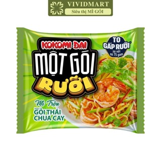 [GÓI LẺ] - MASAN - Mì trộn Kokomi Đại một gói rưỡi Gỏi thái chua cay, Mì trộn chua cay Kokomi Đại 1 gói rưỡi (134g/gói)