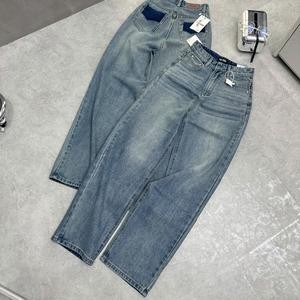 Quần Jeans Nữ THE QUAO Lưng Cao Ống Suông Màu Nhạt Rách Túi Kiểu R0812_574