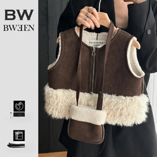 Áo khoác cho bé gái áo khoác lông cừu lông lạc đà cho bé gái phong cách Tây mùa thu đông áo ba lỗ giữ ấm lót nhung trẻ em quần áo trẻ em Hàn Quốc