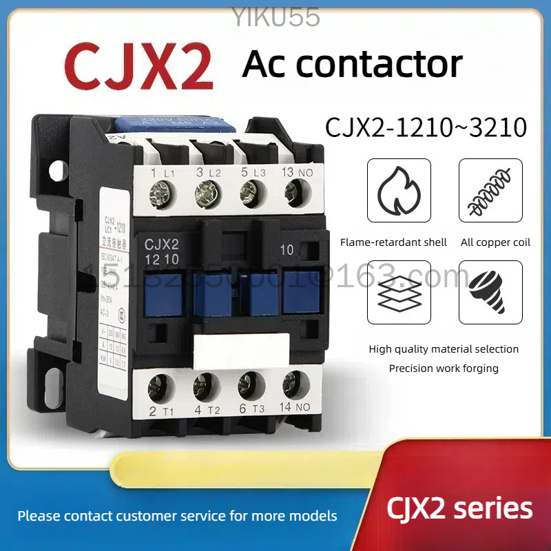 Ac contactor CJX2-1210 / 0910 / 1810 / 2510 / 3210 380V 220V thương hiệu mới