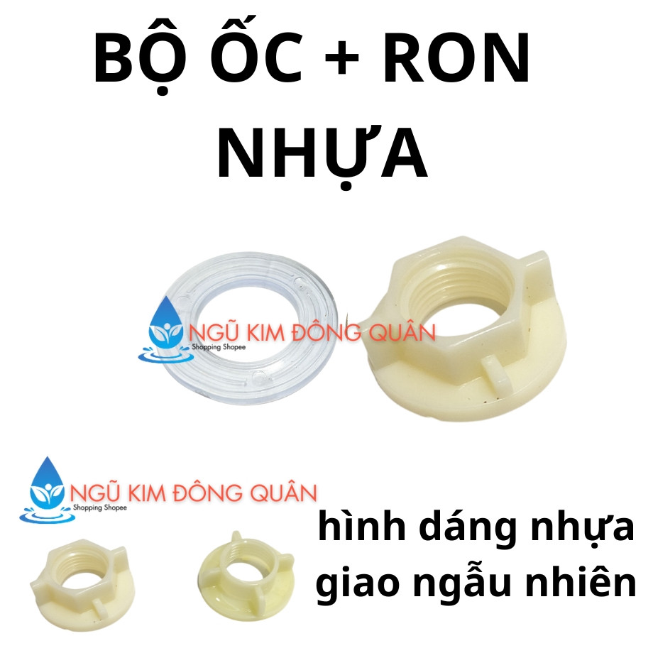 Ốc nhựa siết chân vòi nước lavabo, lắp vòi rửa chén vào bệ lavabo, lựa chọn Ron và ốc nhựa