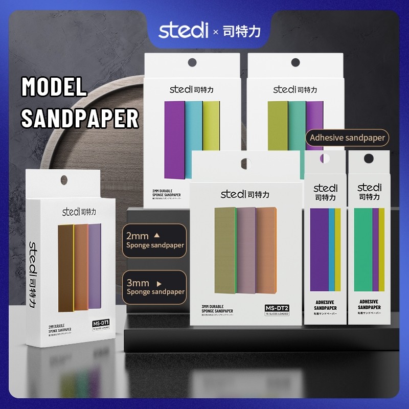 Stedi Mài Giấy Nhám Bộ Mô Hình Gundam Đánh Bóng Mài Dụng Cụ Dính Xốp Giấy Nhám Cắt Mạnh Mẽ Ướt Khô S