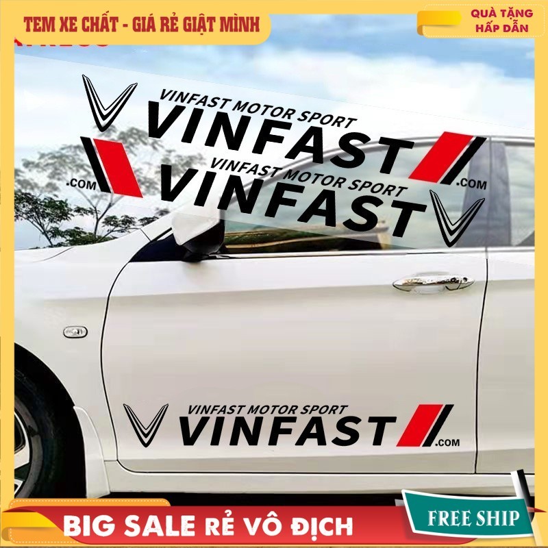 Decal dán xe Vinfast FADIL VF8 VF9 VF e34 VF5 VF7 LUX2.0 LUX A 2.0 LUX 9x70cm
