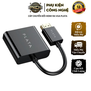 Cáp chuyển đổi HDMI ra VGA PLATA - Bộ đầu chuyển cổng HDMI ra VGA giắc HDMI to VGA, dây máy chiếu - DC5193