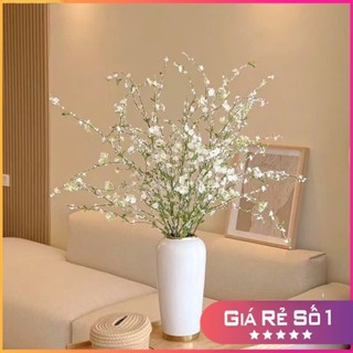Cành Hoa Tuyết Mai Giả 120cm cao cấp (Cam kết loại 1) - Decor phòng khách, trang trí nhà cửa