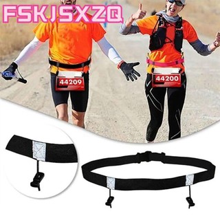 FSKJSXZQ Đai đua Marathon, Đai số chạy bằng Polyester có thể điều chỉnh, Giá đỡ Gel nhiều màu Unisex