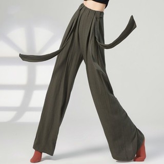 Quần Khiêu Vũ Hiện Đại Ống Rộng Khiêu Vũ Trung Quốc Quần Thẳng Drap Cổ Điển Khiêu Vũ Tập Quần Áo Thanh Lịch Rời Quần Khiêu Vũ20241202