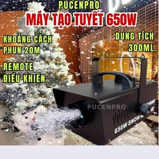 Máy tạo tuyết 650W, điều khiển từ xa, dung tích 300ml, phun xa 20m, thích hợp trang trí Noel, nhà thờ, sân khấu PUCENPRO