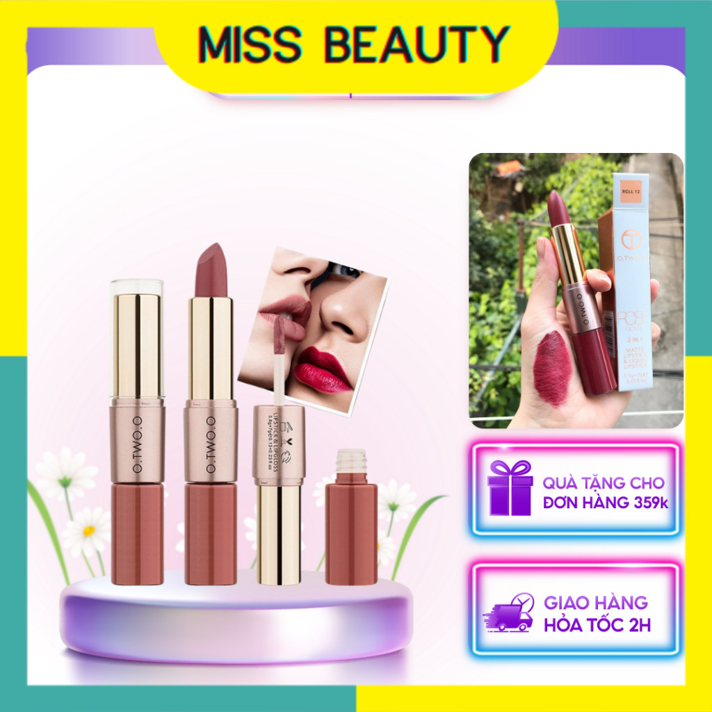 Son o.two.o 2in1 (thỏi & kem)
