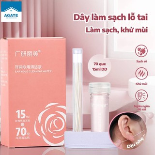chăm sóc vệ sinh lỗ khuyên tai khử cặn và khử mùi dùng một lần, Dây Vệ Sinh Lỗ Xỏ Khuyên Tai Nhỏ Gọn Tiện Dụng.