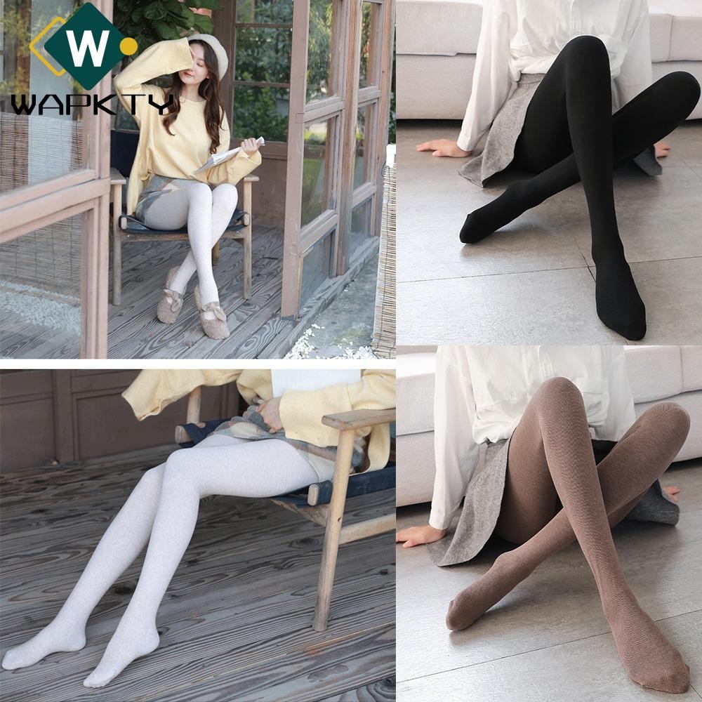 Wapkty Vớ và quần tất, Thể hiện độ mỏng Quần Cotton vô cực, Quần legging co giãn cao ấm áp dành cho nữ