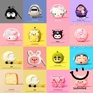 Dành Cho GOOJODOQ J201 Case Ốp Tai Nghe Tai Nghe Tai Nghe Vỏ Tai Nghe Silicon Cá Tính Hoạt Hình Nhím Rồng Đen Chó Con 100 Phong Cách