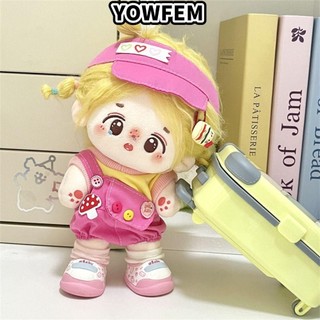 Yowfem Quần Áo Búp Bê Cotton 20cm, Đầm Công Chúa Búp Bê Handmade Thỏ Dễ Thương, DIY Cos Quà Tặng Mũ Búp Bê Mũ Đội Đầu