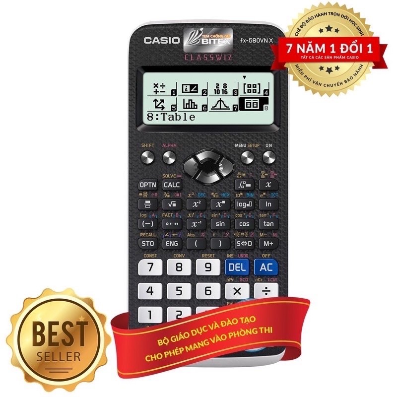 [ CHÍNH HÃNG ] Máy tính khoa học, Casio FX-580VN X , FX 580 VN X, FX -880BTG, được mang vào phòng th
