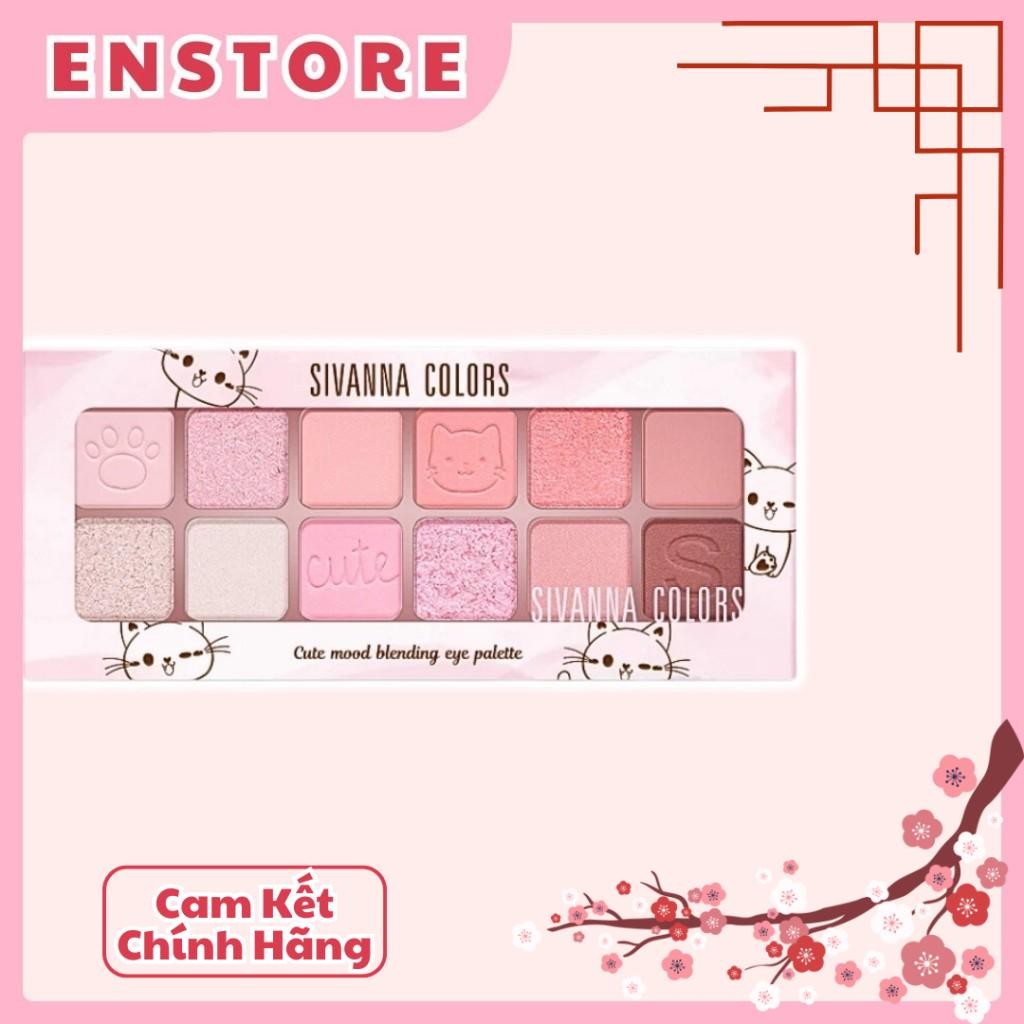 [SIVANNA] Bảng phấn mắt 12 ô Sivanna Mèo Enstore