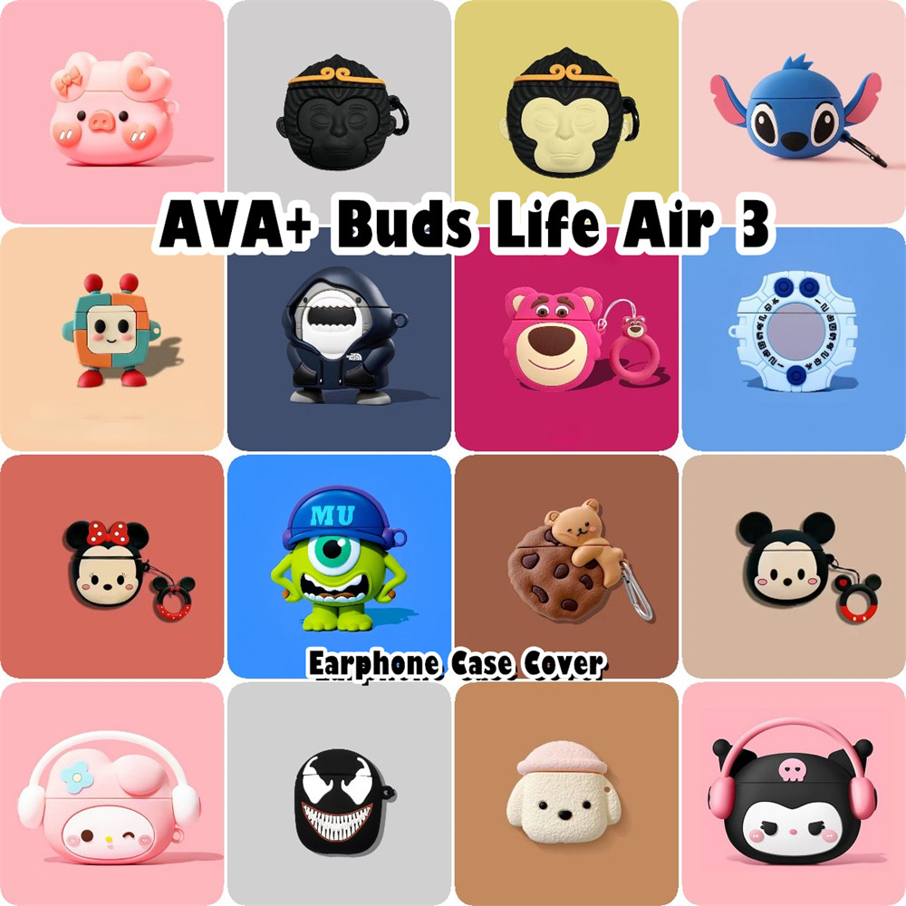 [Imamura] Dành Cho AVA + Buds Life Air 3 Ốp Lưng Cặp Đôi Hoạt Hình Silicon Mềm Vỏ Tai Nghe NO.1