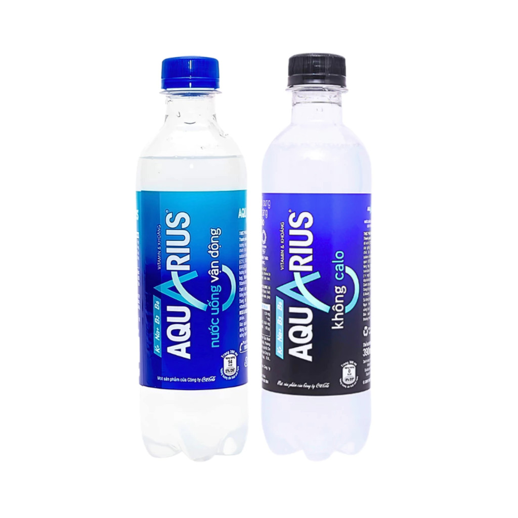 Thùng 24 chai nước uống thể thao vận động Aquarius/không calo Aquarius Zero chai 390ml