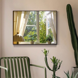  Tranh Canvas Cửa Sổ Nắng Sớm  Không Gian An Nhiên Gần Gũi Thiên Nhiên Decor Nhà Ở Studio Homestay Chill 