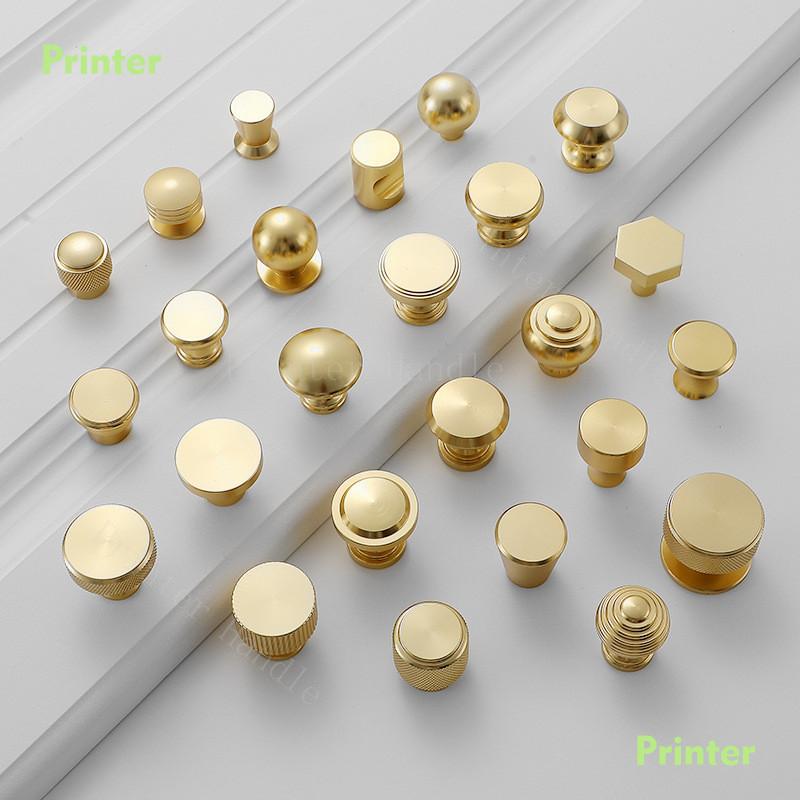 Nhôm tủ xử lý vàng bạc lỗ duy nhất ngăn kéo Núm tủ quần áo tay nắm cửa hiện đại Vòng ngăn kéo xử lý