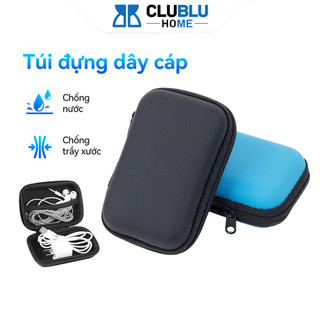  Túi Hộp Đựng Cáp Sạc Chome Bảo Vệ Tai Nghe-Phụ Kiện Điện Thoại Chất Liệu EVA PU Chống Nước Khóa Kéo 