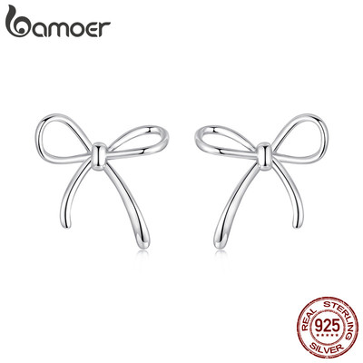 Bamoer Bạc 925 Bông Tai Mũi Thiết Kế Trang Sức Quà Tặng Cho Nữ