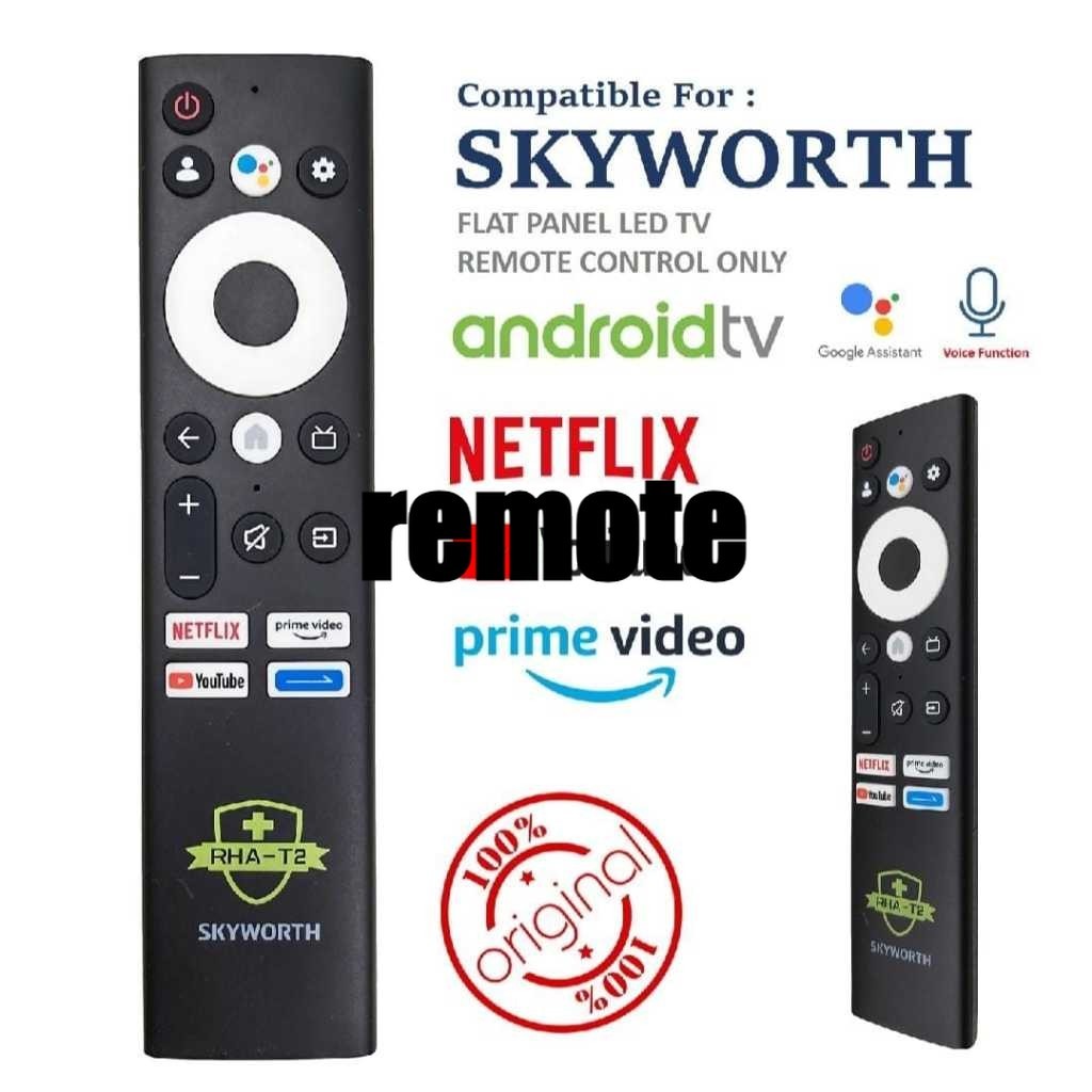 * * 1 * * Chức năng giọng nói Skyworth Androind Netflix Prime Video Youtube Bluetooth Led Tv Điều khiển từ xa
