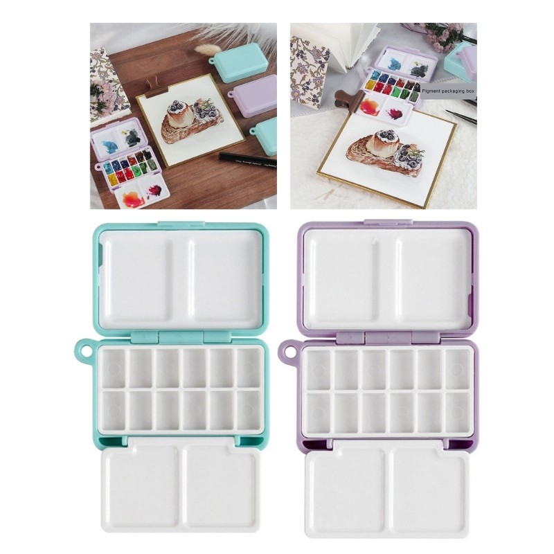 Mya Di Động Màu Nước Sơn Bảng Hộp Sơn Trộn Khay Cho Nghệ Sĩ Sinh Viên Màu Nước Dầu Acrylics Gouaches