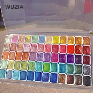 Bộ sắc tố vẽ tranh màu nước WUZIA, Shine Lightfastness Pearlescent Glitter Watercolor Paints, 20 / 24 / 60Colors Flowers Decor Pearlescent Solid Watercolor Pigment