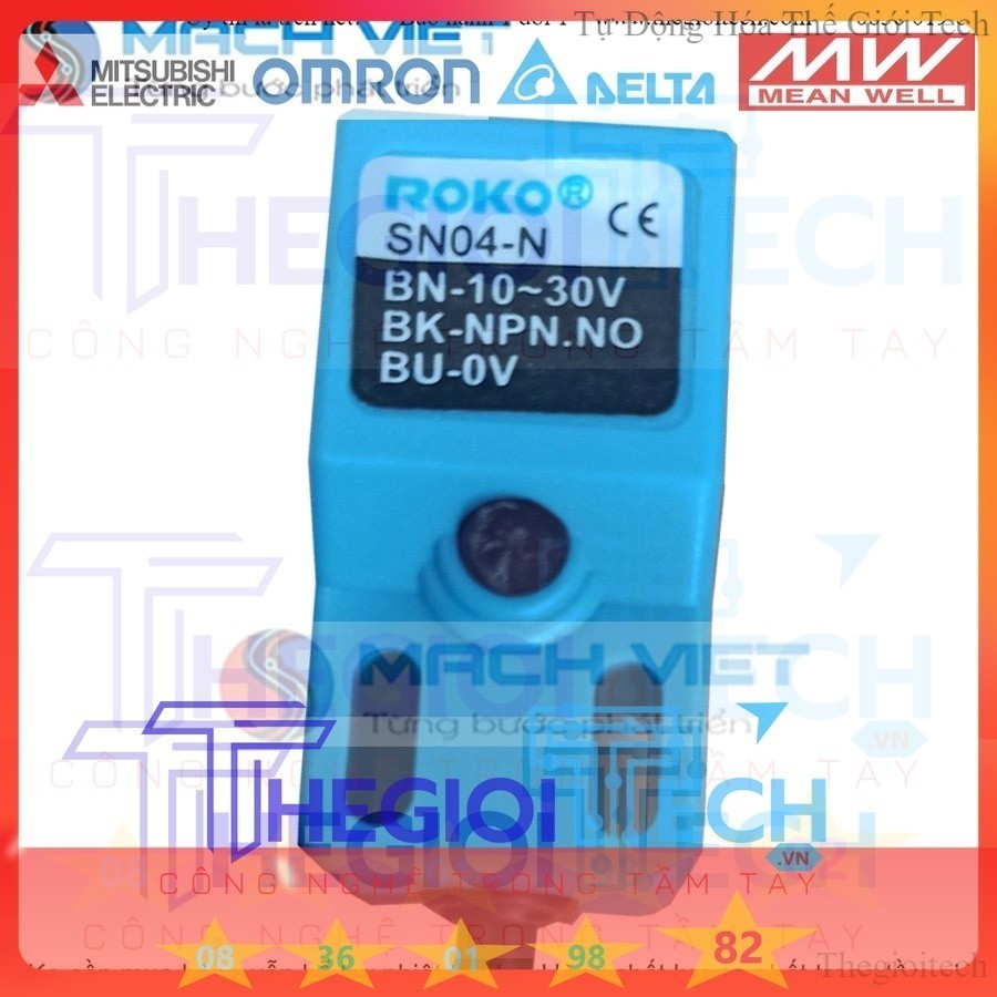 Cảm biến tiệm cận NPN vuông, cảm biến ROKO NPN SN04-N Giá rẻ TGT