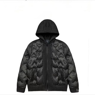  Áo khoác bông có mũ cho nam mùa thu đông 2024 Áo khoác ấm áo Bông Dễ phối phong cách Hồng Kông thời trang thường ngày 