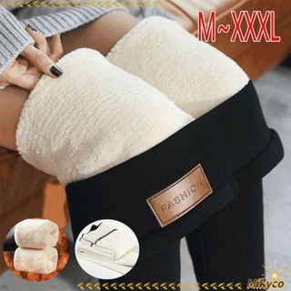 Quần legging nữ MIKYCO Quần lông cừu len chất lượng cao Skinny Cashmere Da cừu