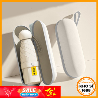 Dù gấp mini để túi siêu gọn che nắng mưa đi du lịch, đi học, văn phòng, Ô gấp gọn nhỏ ngắn cao cấp chống tia UV E1721