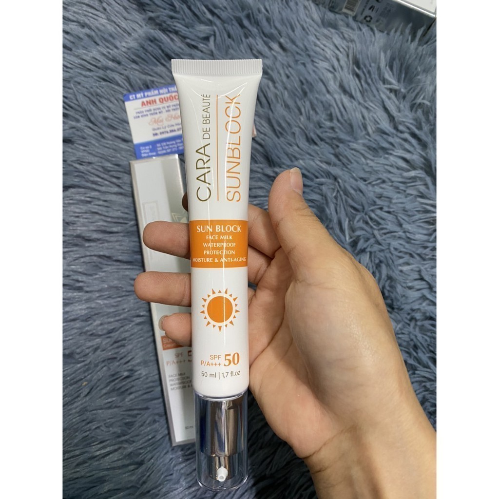 Kem Chống Nắng Trắng Da Căng Bóng Cao Cấp Cara Debeauty SPF 50+ - MÈO BEAUTY
